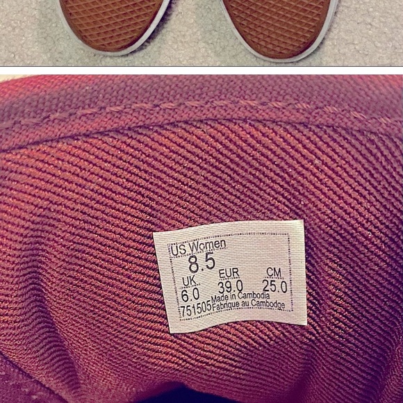 VANS shoes VANS OFF THE WALL Classic Canvas Burgundy women 8.5 - Picture 3 of 5